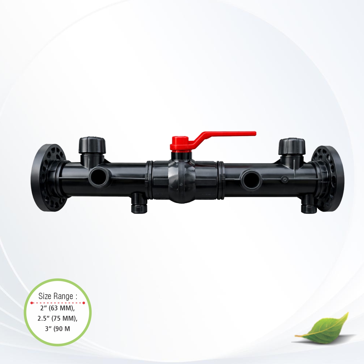 HEADER ASSEMBLY WITH PP SOLID BALL VALVE THREADED