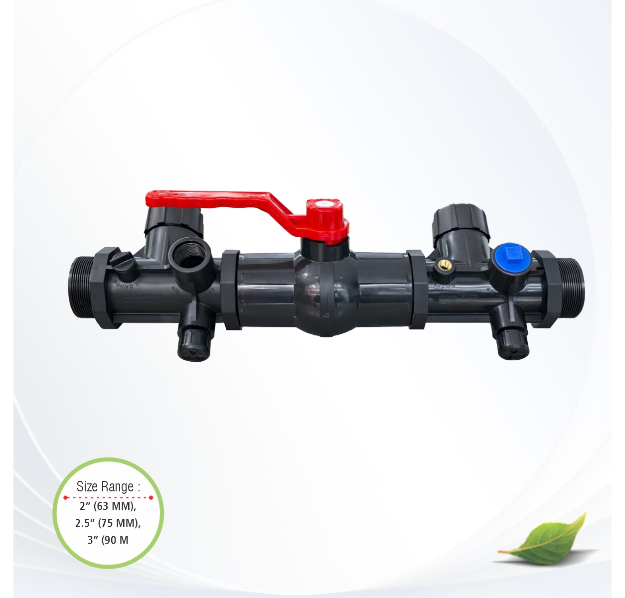 MINI HEADER ASSEMBLY WITH PP SOLID BALL VALVE THREADED