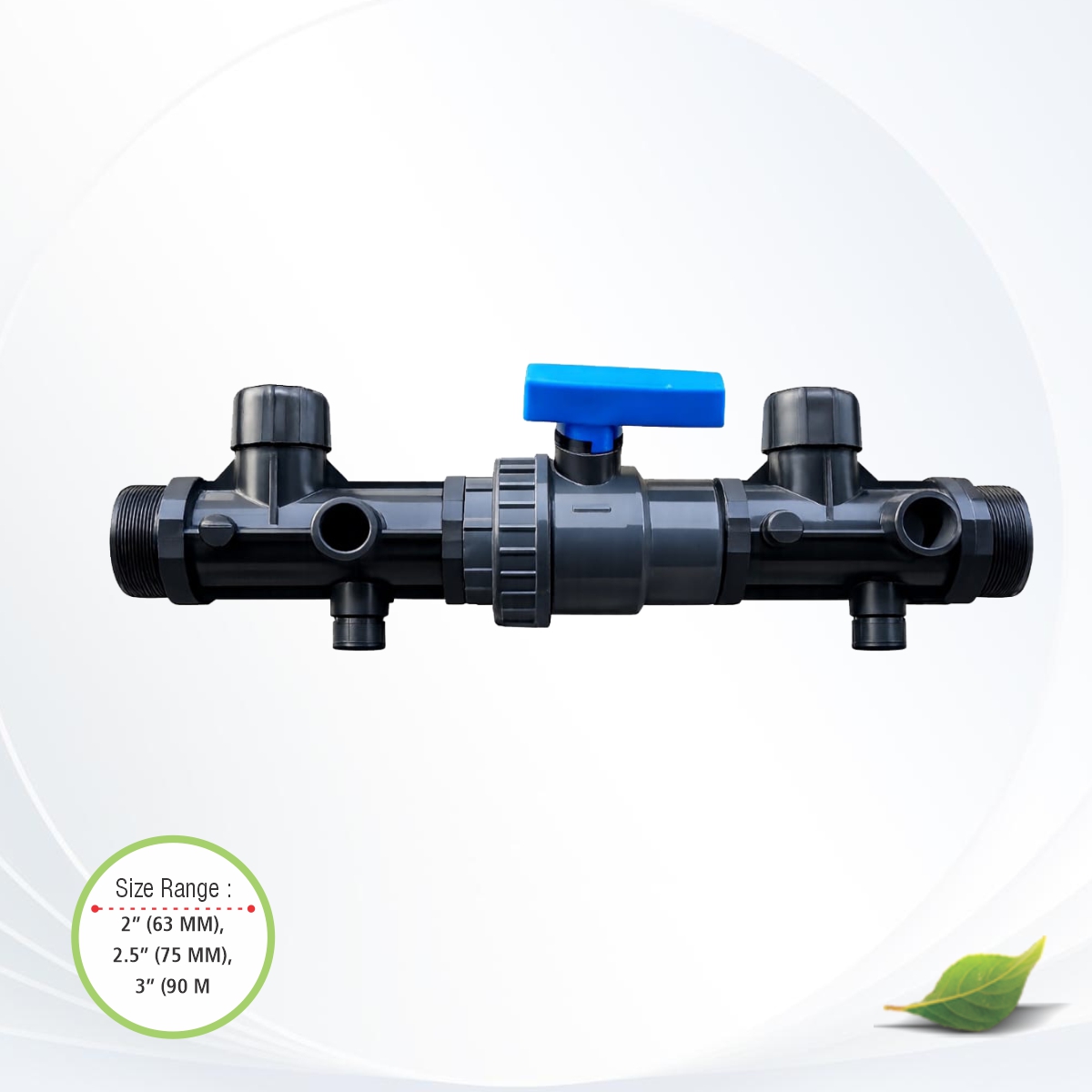 MINI HEADER ASSEMBLY WITH PVC SINGLE UNION BALL VALVE Threaded